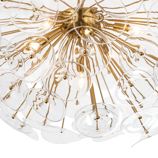 Regina Andrew Poppy Glass Semi Flush Mount in Clear For Sale - Image 4 of 6