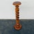 Mid-Century Barley Twist Pedestal in Polished Walnut, 1960s For Sale - Image 4 of 8