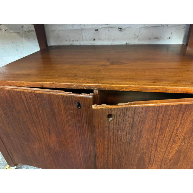 Mid 20th Century Danish Modern Extendable Teak Bar Cart by Falster Møbelfabrik, Attributed For Sale - Image 12 of 14