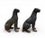 A wonderful pair of vintage bronze hand cast sculptures of panthers. The panthers have the seams indicative of having been...