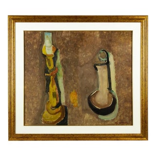 Mario Asnago, Elements of Composition, Oil on Canvas, 1960s For Sale