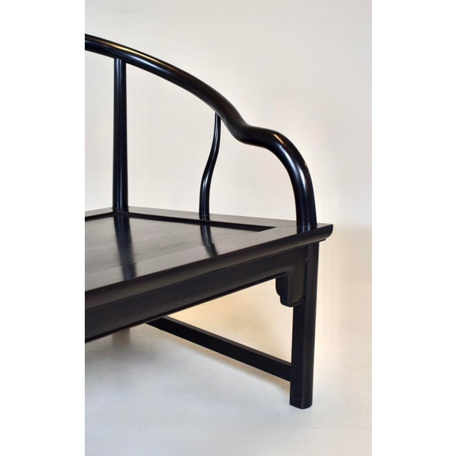 Ebony 1960s Solid Ebony Chinoiserie Lounge Chairs Baker Furniture For Sale - Image 8 of 14
