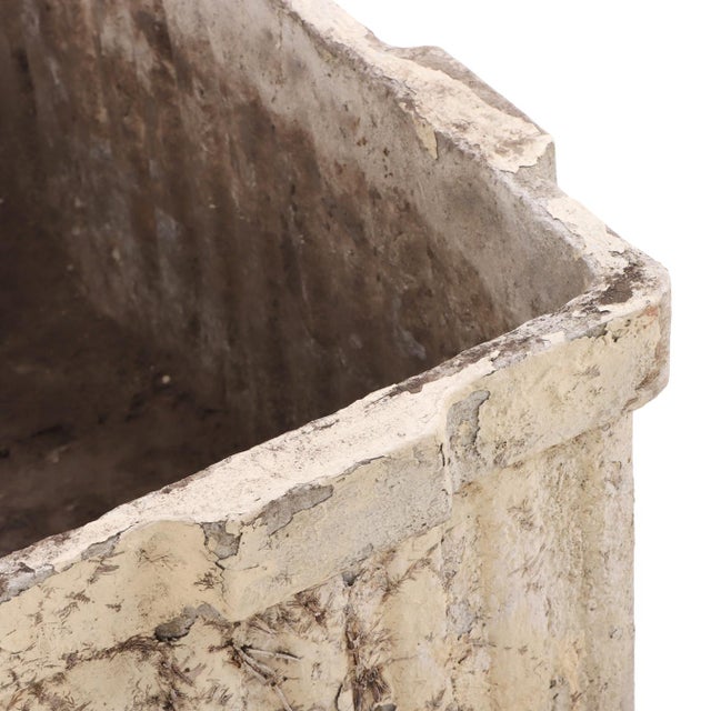 Willy Guhl Pair of French Cast Stone Rectangular Planters by Willy Guhl, C 1970, Attributed For Sale - Image 4 of 6
