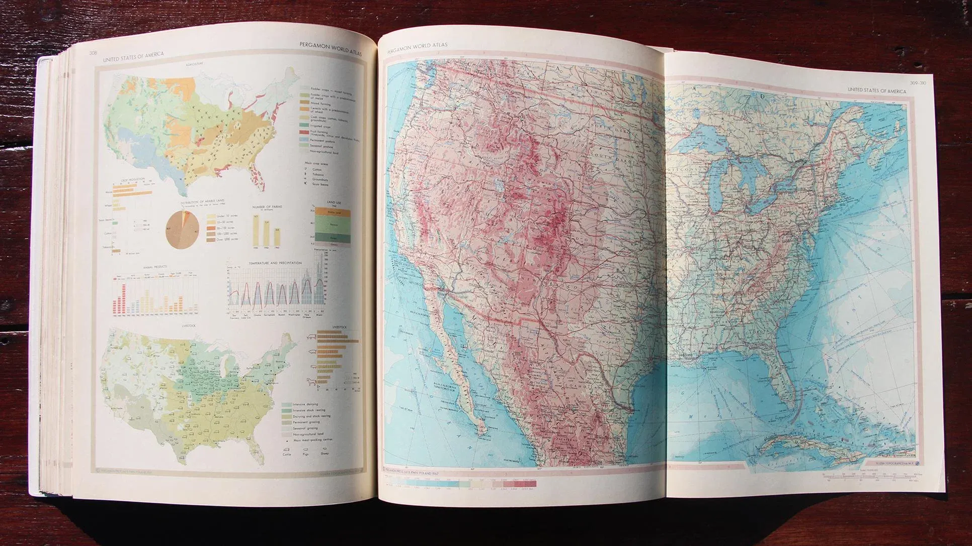 1960s Pergamon World Atlas Oxford | Chairish