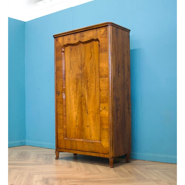 Vintage Biedermeier Burr Walnut Wardrobe, 1930s For Sale - Image 3 of 9