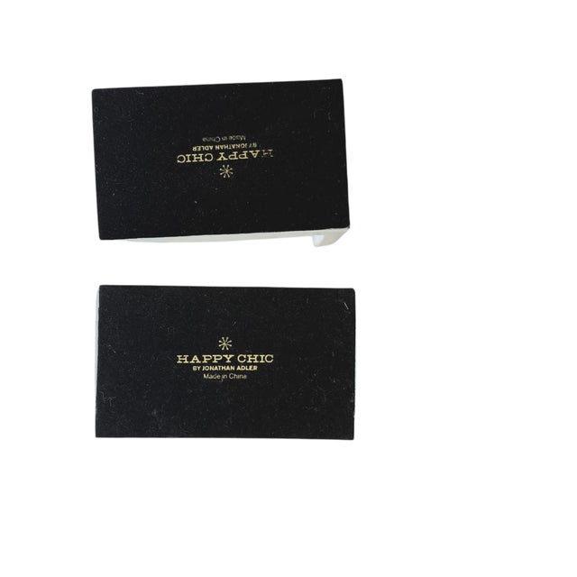 Happy Chic by Jonathan Adler White Katie Arrow & Scroll Design Bookends - Set of 2 For Sale In Baton Rouge - Image 6 of 11