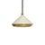 Shear pendant light - brass - white by Bert Frank Dimensions: 80-200 x 20 cm Materials: Brass Up to 250V (Europe/UK...