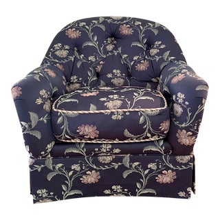 1980s Custom Upholstered Ethan Allen Club Chair For Sale