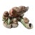 Vintage Shiwan Kiln Glazed Hen & Chicks Statue / Farmhouse Animal Sculpture For Sale