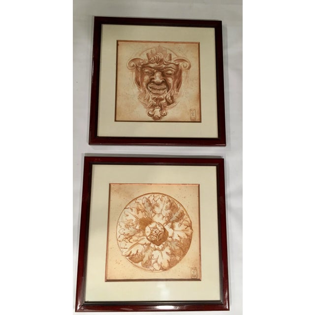 Metal 1990s Renaissance Still Life Original Drawings by Mark Venaglia, Framed - a Pair For Sale - Image 7 of 7