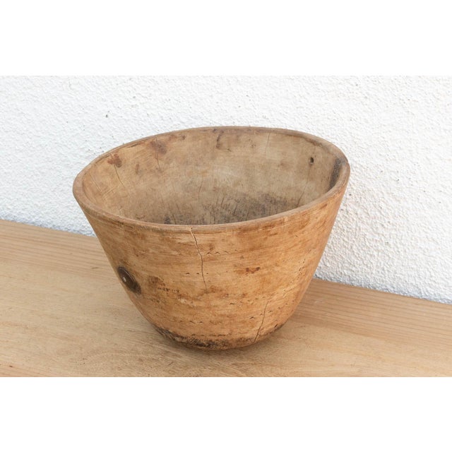 African Original Bleached Wood African Vessel For Sale - Image 3 of 11