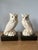 A gorgeous pair of A.Gianelli recomposed alabaster owls to watch over your tomes.