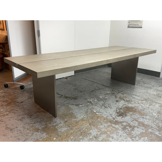 Modern Restoration Hardware Channel Rectangular Dining Table For Sale - Image 3 of 12
