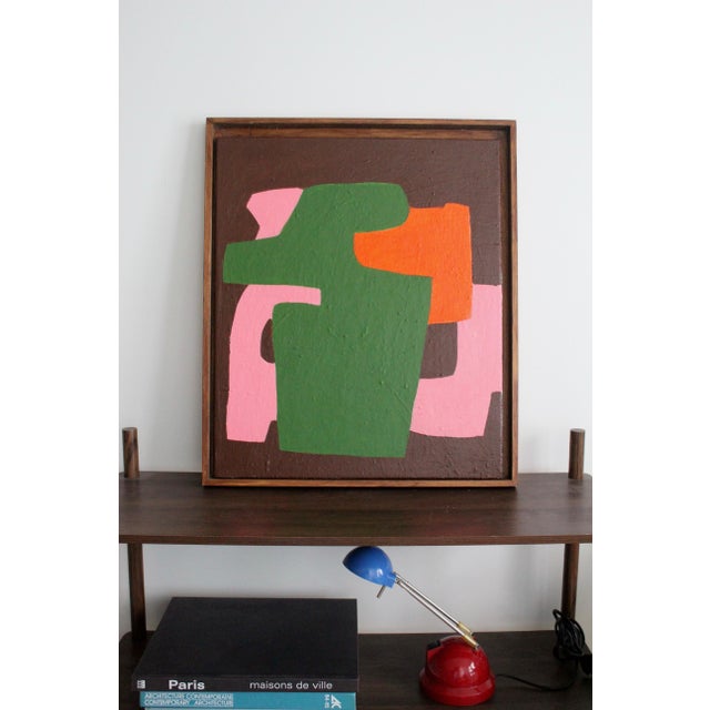 Bodasca, Mid-Century Style Minimalist Brick Composition, 2026, Acrylic on Canvas For Sale - Image 11 of 12