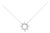 Sterling Silver 5/8 Cttw Diamond Starburst Medallion Pendant Necklace For Sale