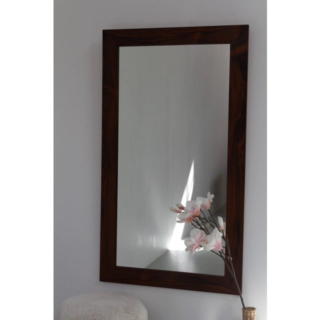 Large Mid-Century Modern Rosewood Mirror, Denmark, 1970s For Sale - Image 17 of 18