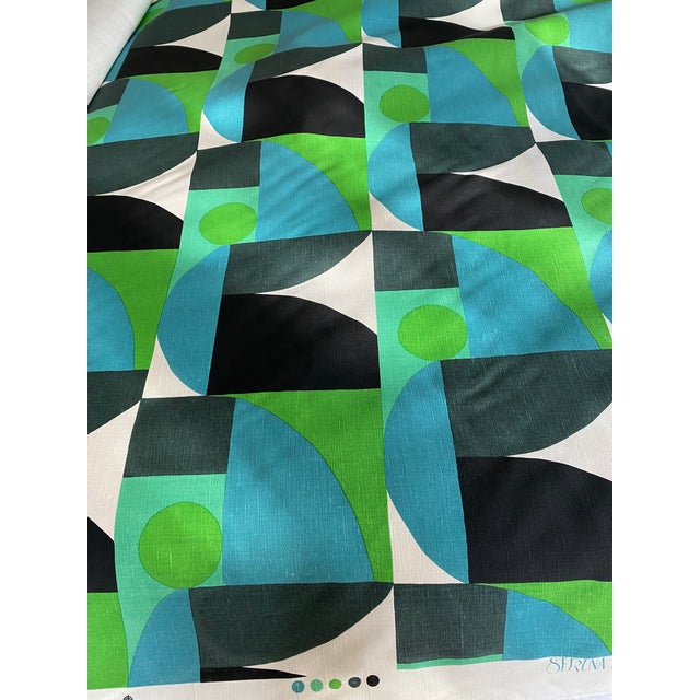 Serena Dugan Condesa Fabric in Peacock / Lime- 6 Yards For Sale