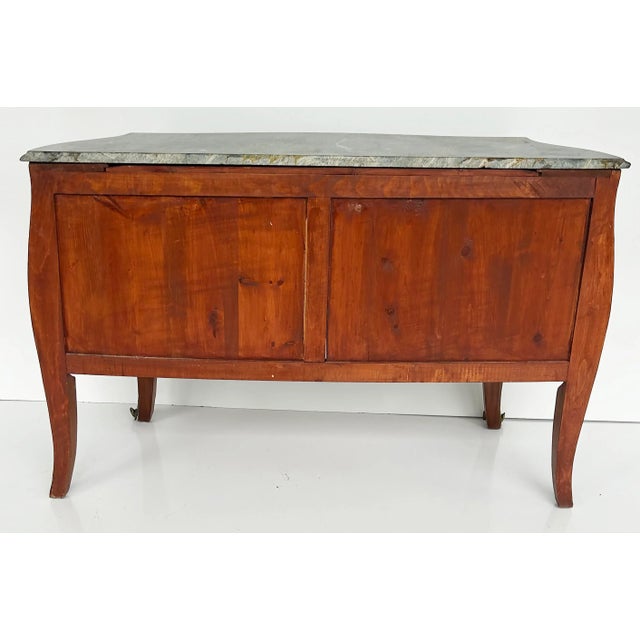 Marble Top 3-Drawer Commode With Marquetry and Gilt Bronze Mounts, 20th Century For Sale - Image 11 of 13