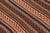 1950s Vintage Persian Kilim, Brown With Vibrant Geometric Stripes - Rug & Kilim For Sale - Image 5 of 7