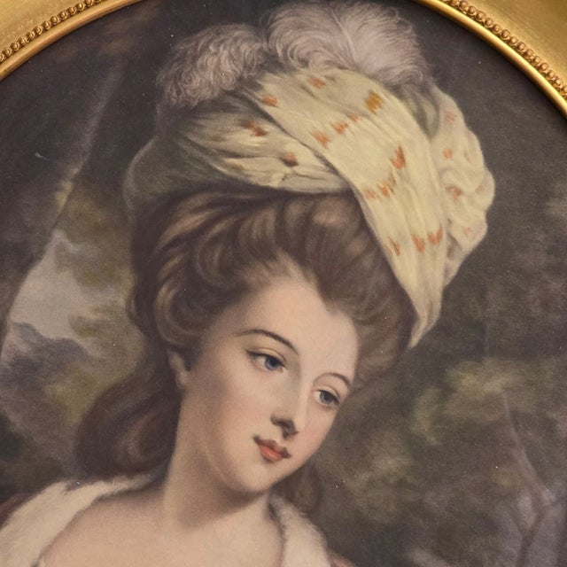 Sir Joshua Reynolds & George Romney, Lady Hamilton & Lady Somerset, 1700s, Lithographs, Set of 2 For Sale - Image 5 of 18