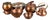 Vintage Art Deco Copper Tea and Coffee Set by Eugen Zint, 1950s, Set of 9 For Sale