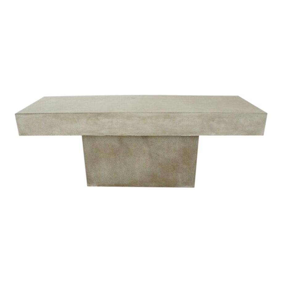 CB2 Concrete Resin Fuze Bench Chairish