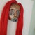 Original Joel Huff Southern Gothic Folk Mask Titled "Crimson Ghost". For Sale - Image 4 of 9