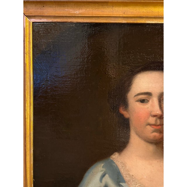 Early 18th Century English Portrait of Lady Proby, Circle of Sir Godfrey Kneller For Sale - Image 9 of 9