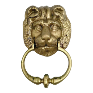 Vintage English Brass Lion Door Knocker