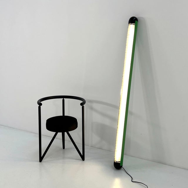 1980s Vintage Green Tube Neon Lamp, 1980s For Sale - Image 5 of 7