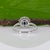 1.7Ct Teal Sapphire Ring With a Diamond Halo: Solid 14k Gold, Size 6.75 For Sale - Image 9 of 10
