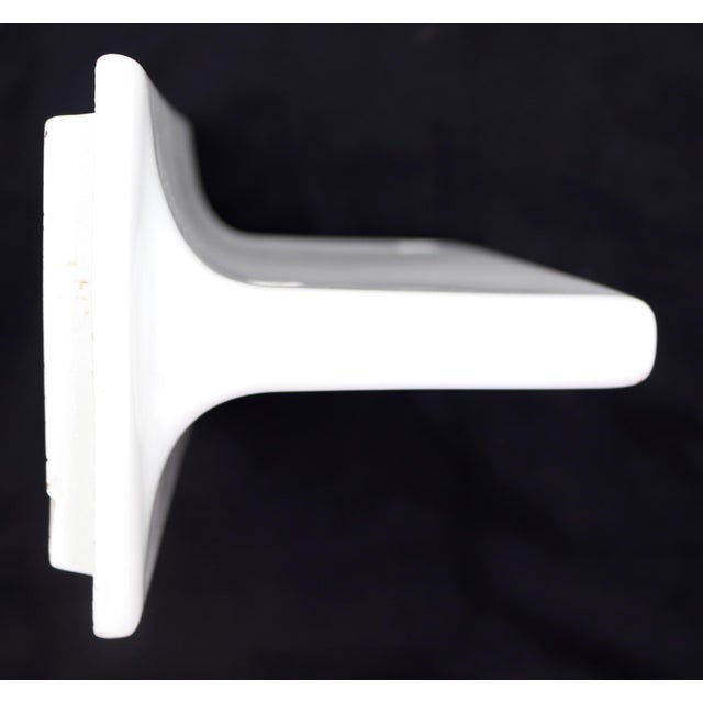 Reclaimed Rectangular White Ceramic Bathroom Shelf For Sale - Image 6 of 9