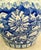 Large Traditional Chinoiserie Blue & White Ceramic Hand Painted Chinese Fish Bowl Jardiniere, Cache Pot, Garden Planter With Botanical Motif For Sale - Image 4 of 12