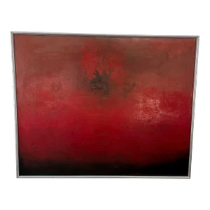 Mid Century Contemporary Abstract Painting on Canvas
