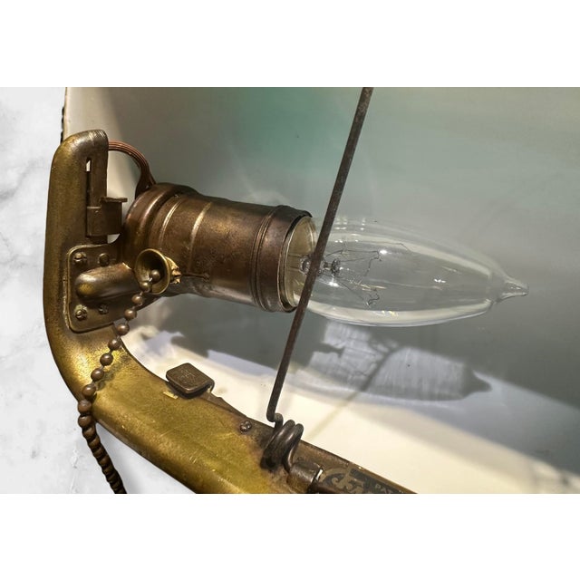 1910s Emeralite Baker’s Desk Lamp From h.g. McFadden & Co. For Sale - Image 14 of 14