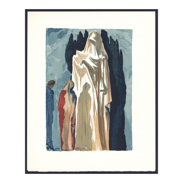 1963 Dalí Divine Comedy Engraving Enfer Chant 10 "Les Hérétiques" (The Heretics) For Sale