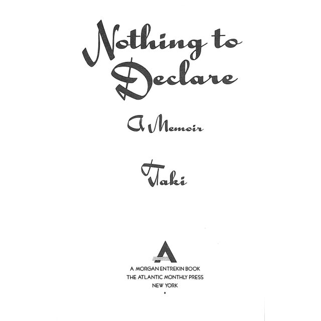 TAKI [216] pp. Atlantic Monthly Press 1991 First Printing 8 3/8" x 5 3/4" World-class athlete, playboy, war correspondent,...