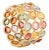 14k Gold Triple Layer Rainbow Multi Sapphire Eternity Ring Size 5 For Sale