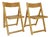 Set of Vintage Folding Chairs in Beech and Canework, 1970s For Sale