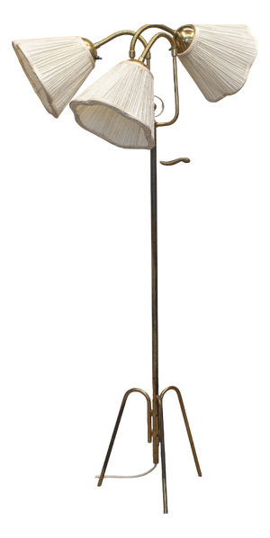 Three-Shade Floor Lamp from Nordiska Kompaniet, Sweden,1940s