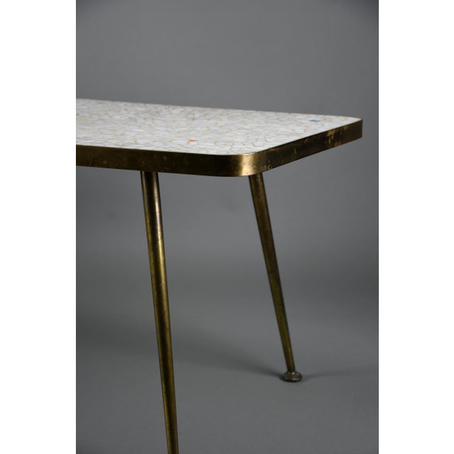 Mid-Century Brass and Glass Mosaïc Coffee Table by Berthold Müller, 1955 For Sale - Image 16 of 18