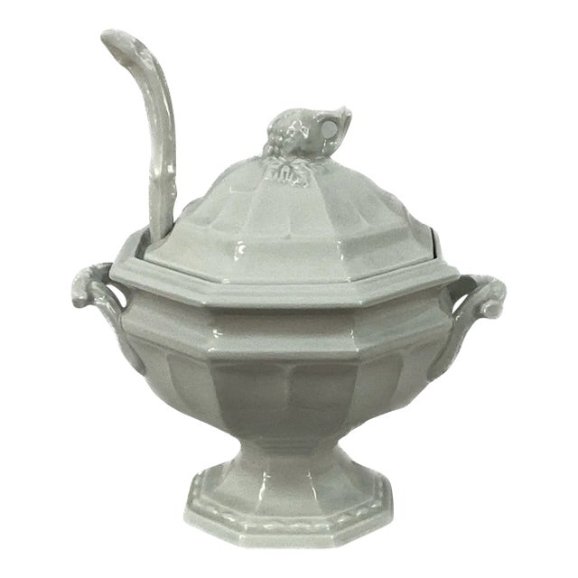 Red Cliff Soup Tureen With Ladle and Lid For Sale