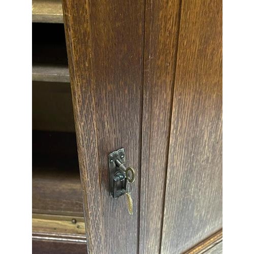 Gold Dutch Oak Notary Cabinet, 1900s For Sale - Image 8 of 12