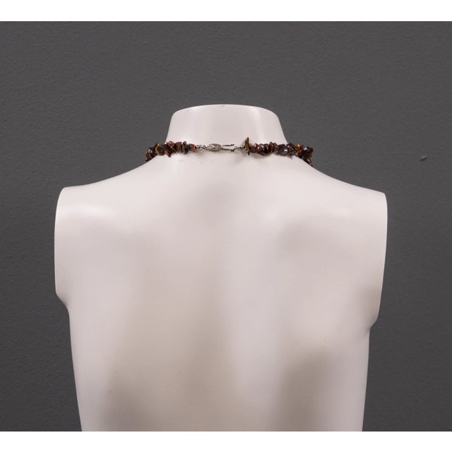 Vintage Gemstone Tiger Eye Necklace, 1960s For Sale - Image 5 of 12