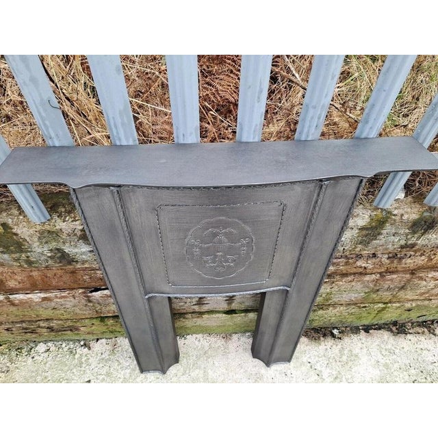 Tall Large Victorian Edwardian Cast Iron Combination Fireplace For Sale - Image 3 of 9