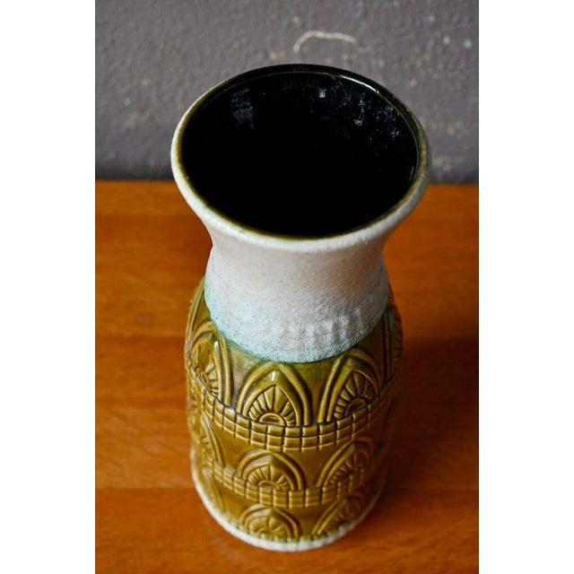 A vintage German production from the Uebelacker Keramik workshops, this elongated vase is typical of German production...