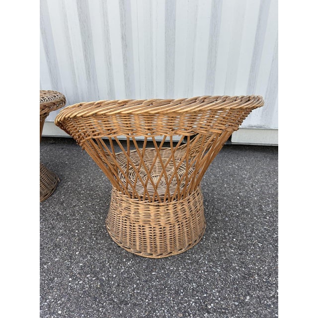 Wicker Living Room Set, 1970s, Set of 4 For Sale - Image 9 of 17