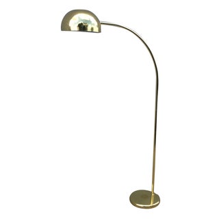 Vintage Modern Brass Arc Floor Lamp For Sale
