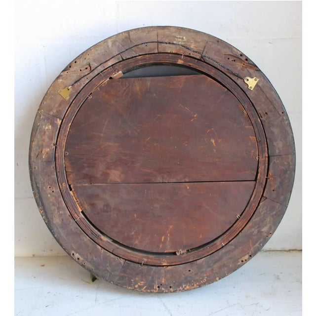 19th Century 19th Century Ebonized Convex Mirror For Sale - Image 5 of 8