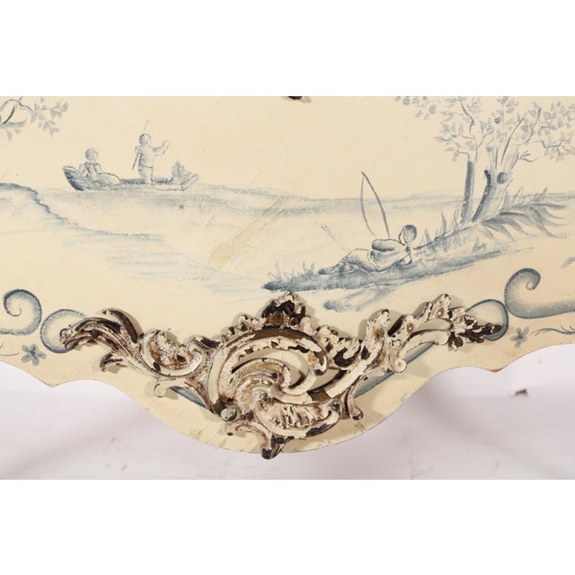 Louis XV Style Painted Bombe Chest of Drawers With Marble Top For Sale - Image 9 of 10